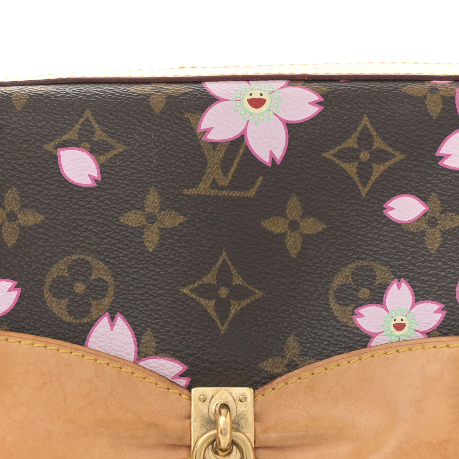 Monogram Cherry Blossom Sac Retro Bag Brown - Top Club