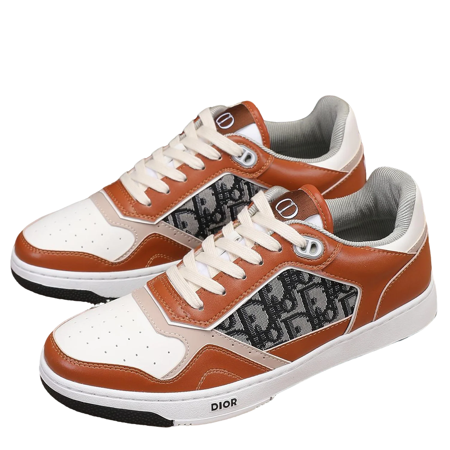 Dior Mens Sneakers Luxury Leather Casual Shoes With Oblique Pattern - Sneaker Replica Workshop