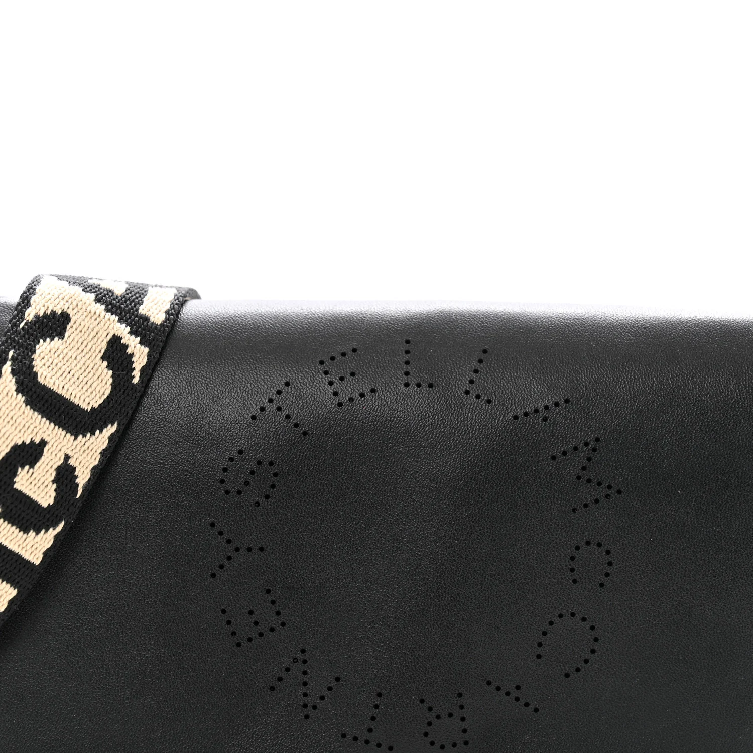 Eco Alter Nappa Perforated Logo Mini Crossbody Bag Black - Top Club