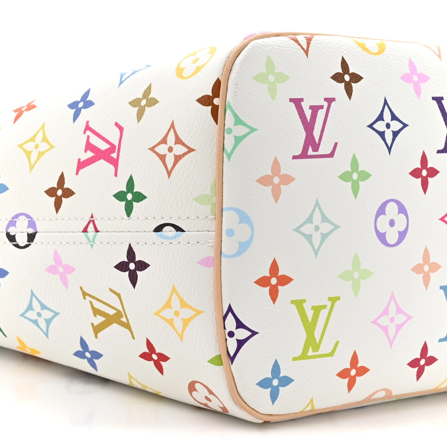 LV x TM Monogram Multicolor Neverfull MM White - Top Club
