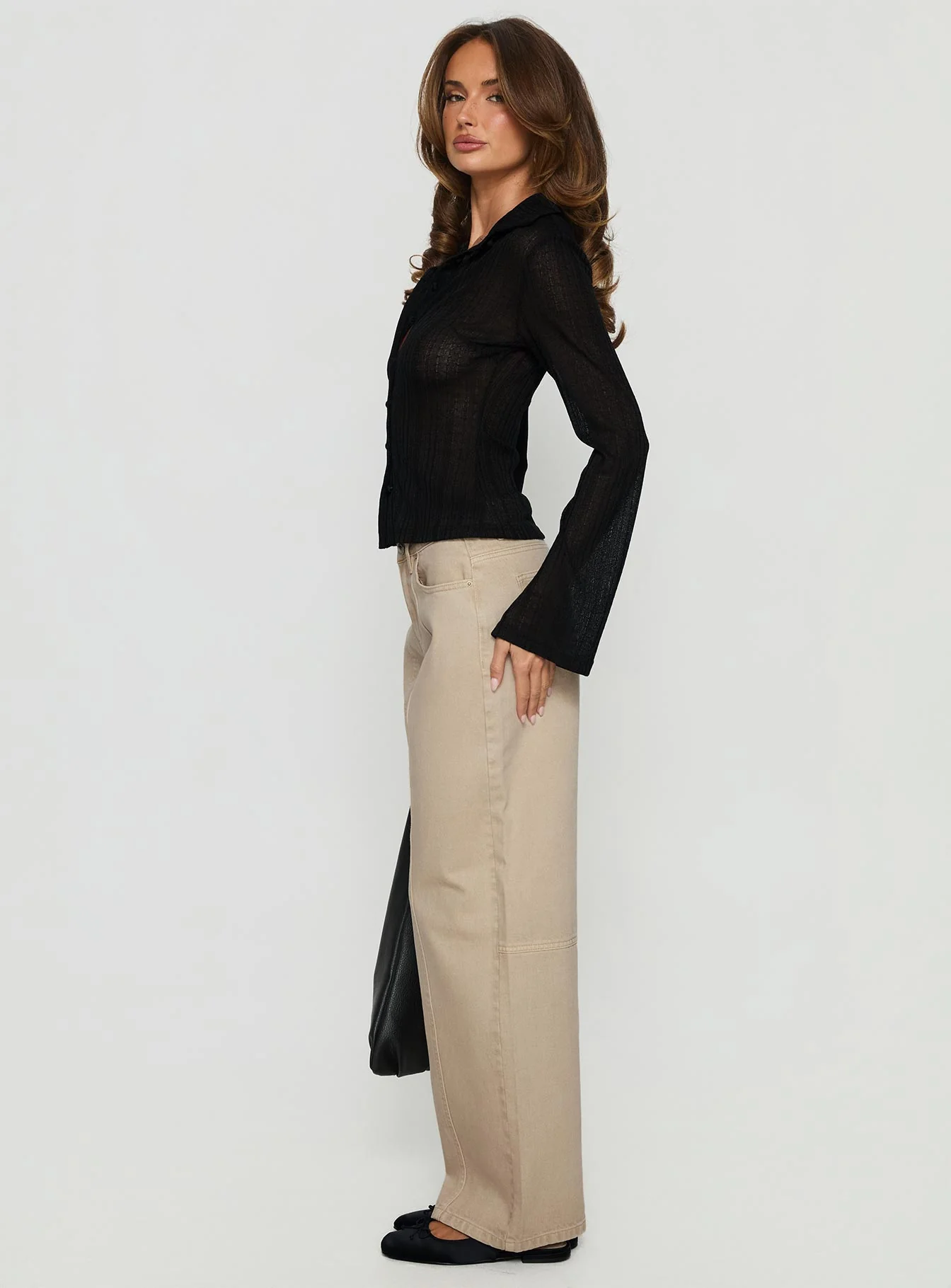 Lando Low Rise Straight Leg Jeans Tan