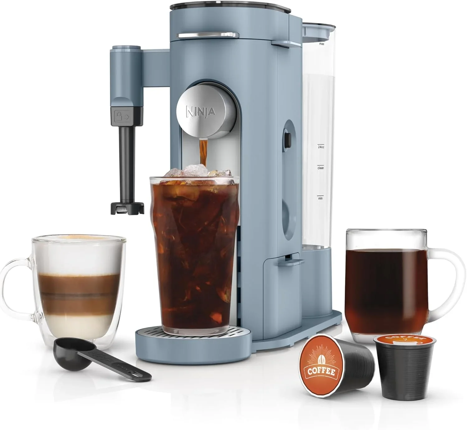 Ninja Coffee Maker Single Cup Brews with pods and grounds K-Cup compatible 4 brewing methods