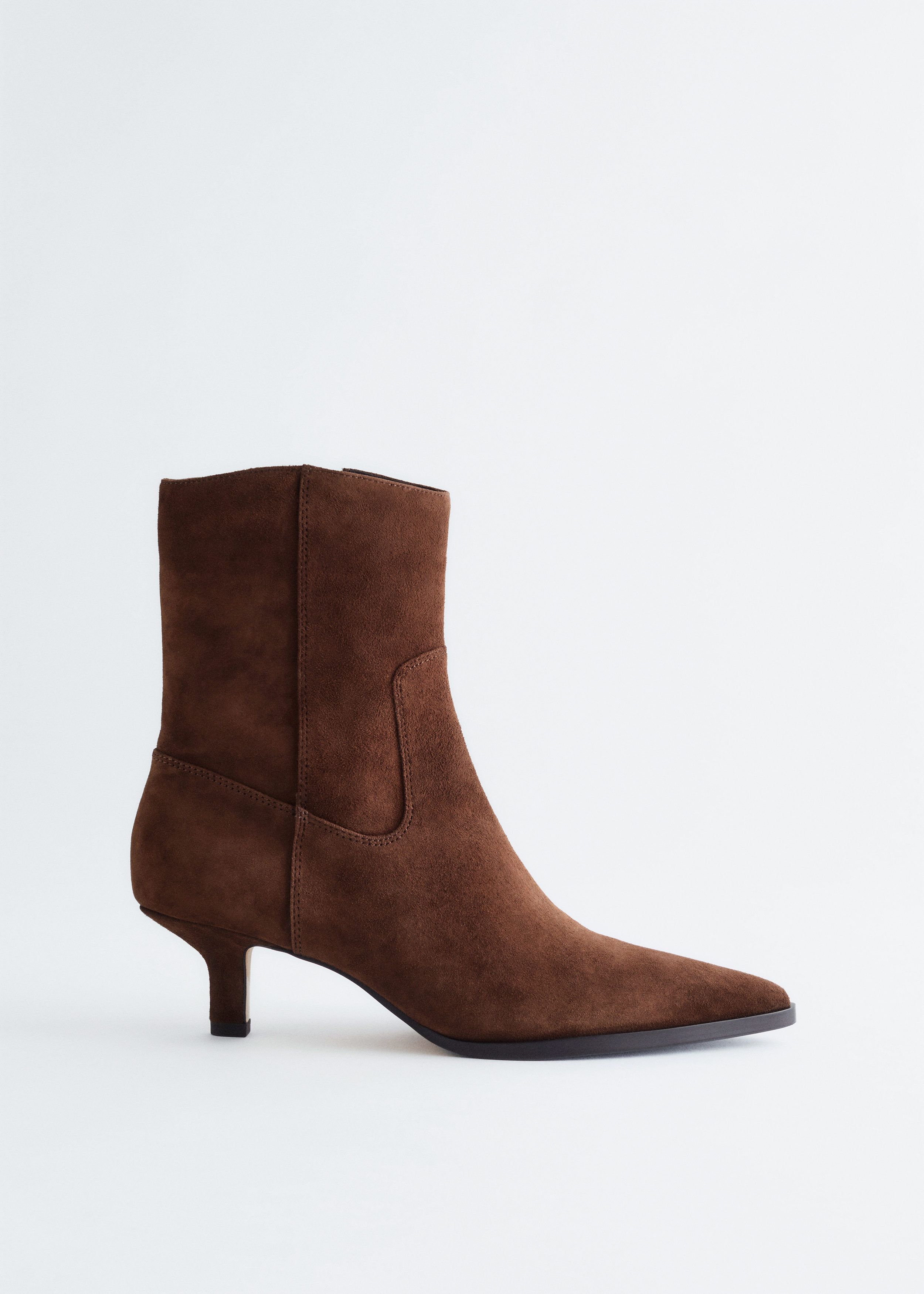 & Other Stories KITTEN HEEL ANKLE SUEDE BOOTS