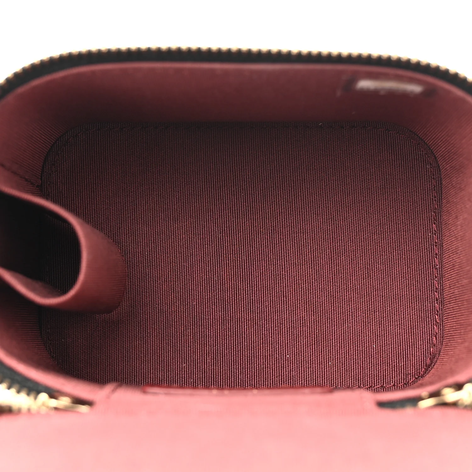 Calfskin Quilted Mini Perfect Fit Vanity Case With Chain Black - Top Club