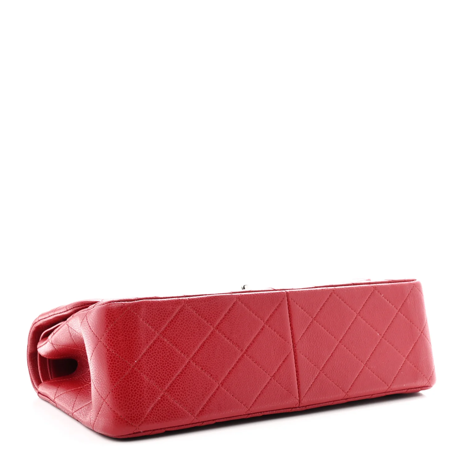 Caviar Quilted Jumbo Double Flap Red - Top Club