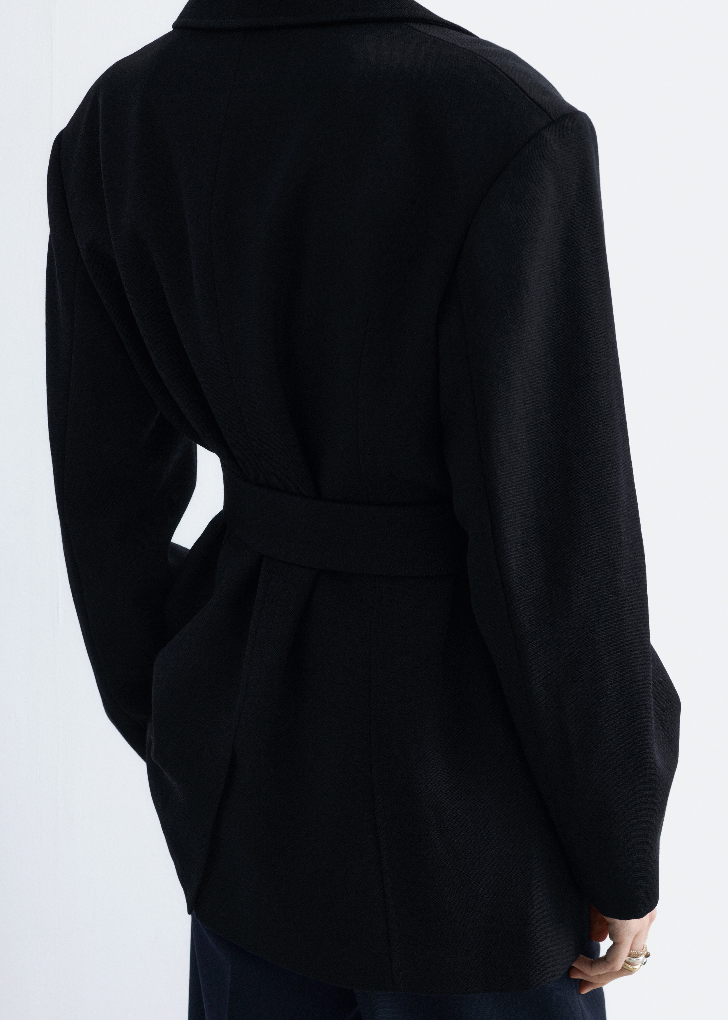 & Other Stories WOOL TIE-BELT BLAZER