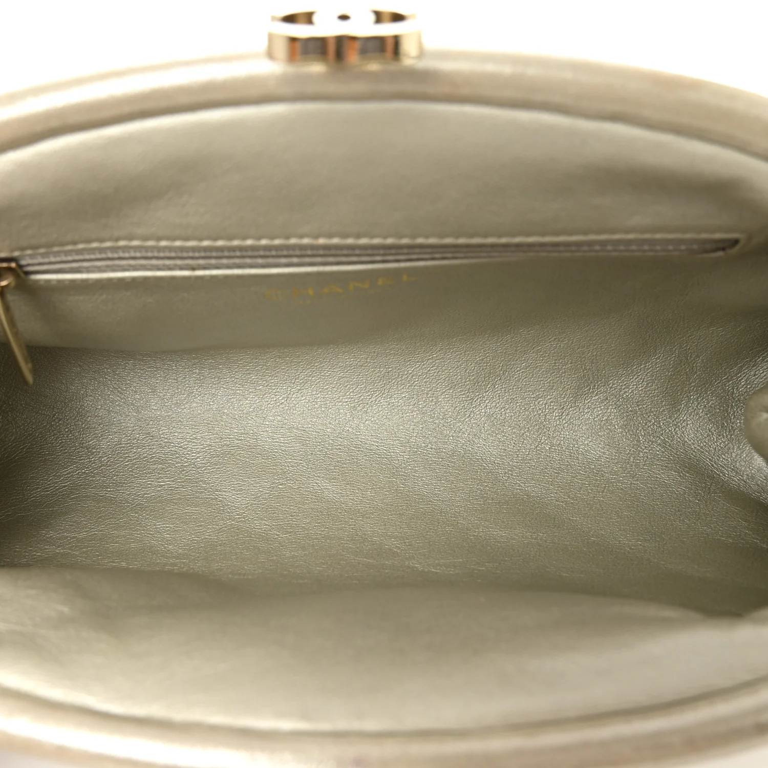 Metallic Calfskin Quilted Timeless Clutch Gold - Top Club