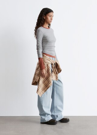 & Other Stories RIBBED LONG-SLEEVE TOP