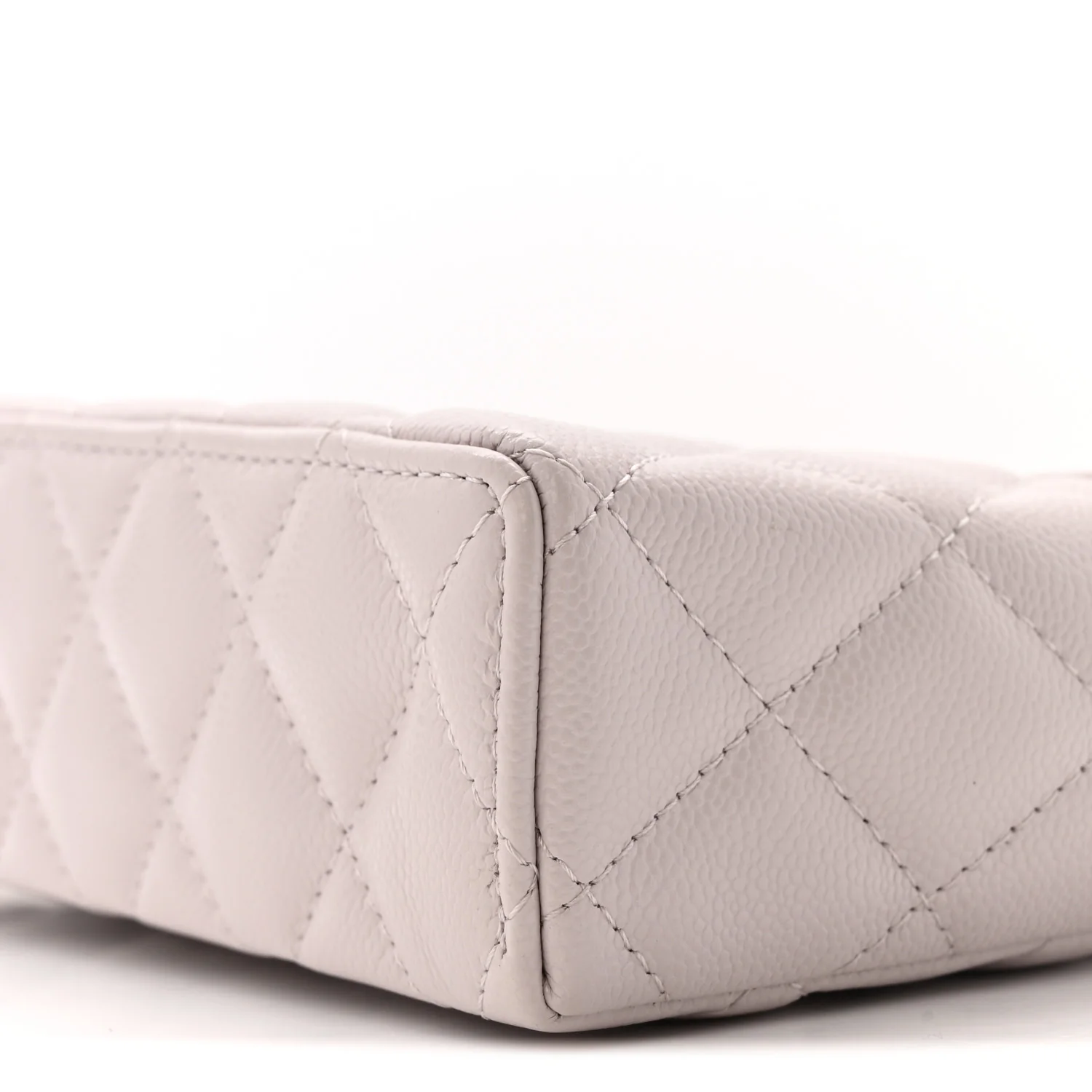Caviar Quilted Top Handle Slim Vanity With Chain Light Purple - Top Club