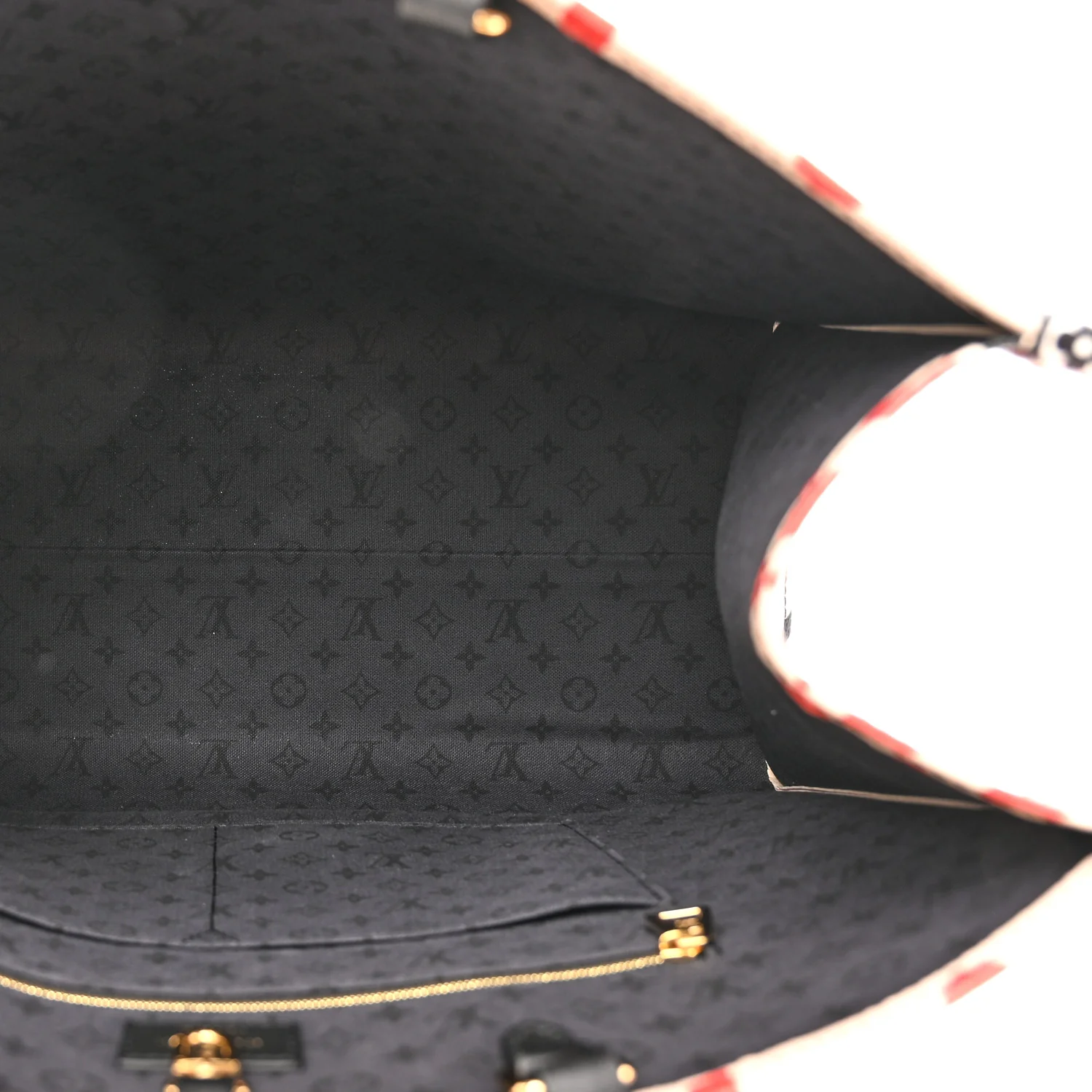 Monogram Giant Crafty Onthego GM Creme Rouge Black - Top Club