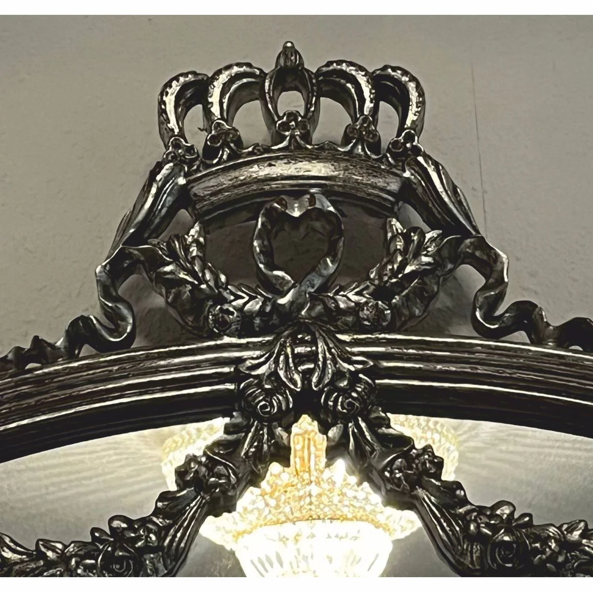 Pompöös by Baroque mirror antique silver 123 cm - Harald Glööckler Baroque furniture