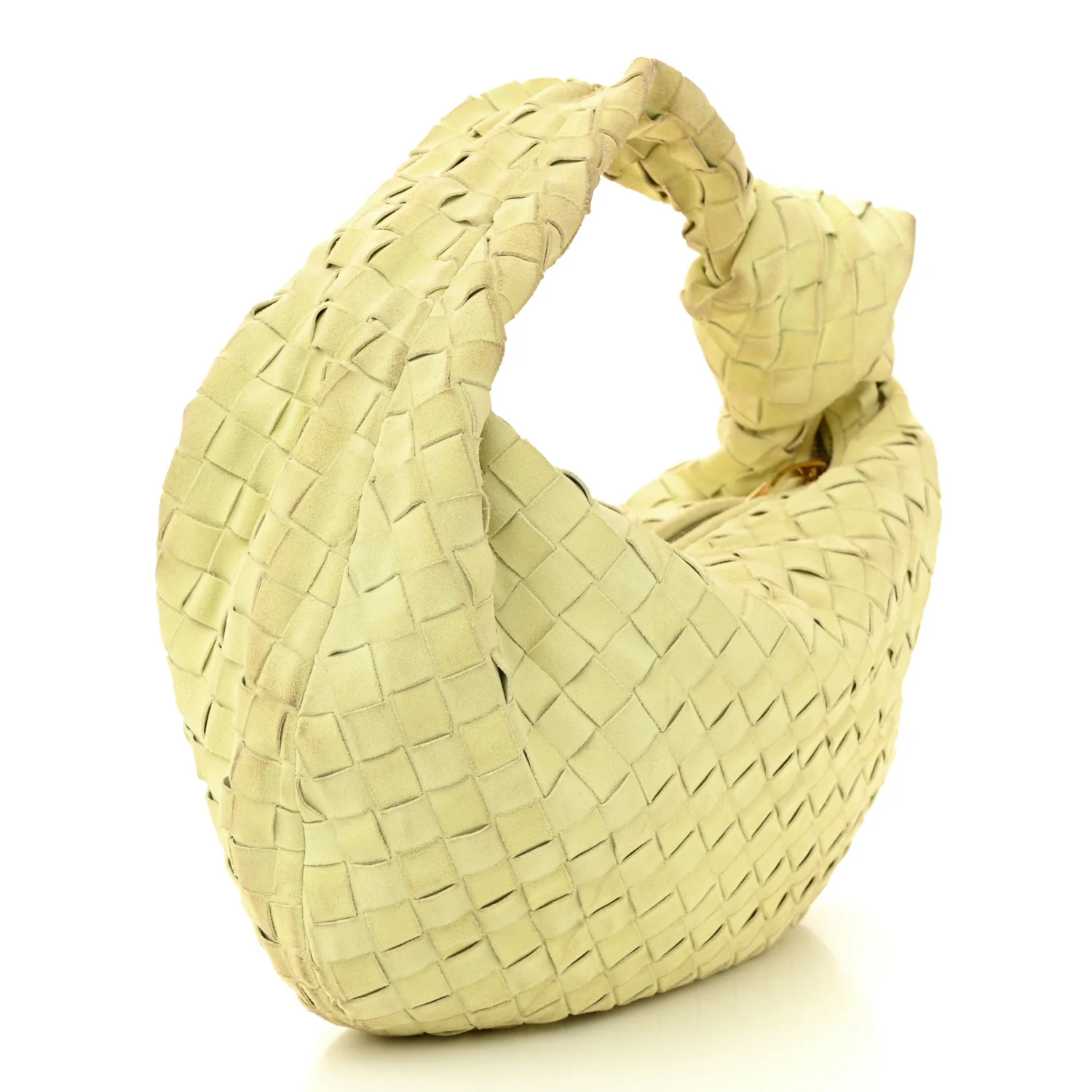Suede Calfskin Intrecciato Teen Jodie Hobo Lemon Wash - Top Club