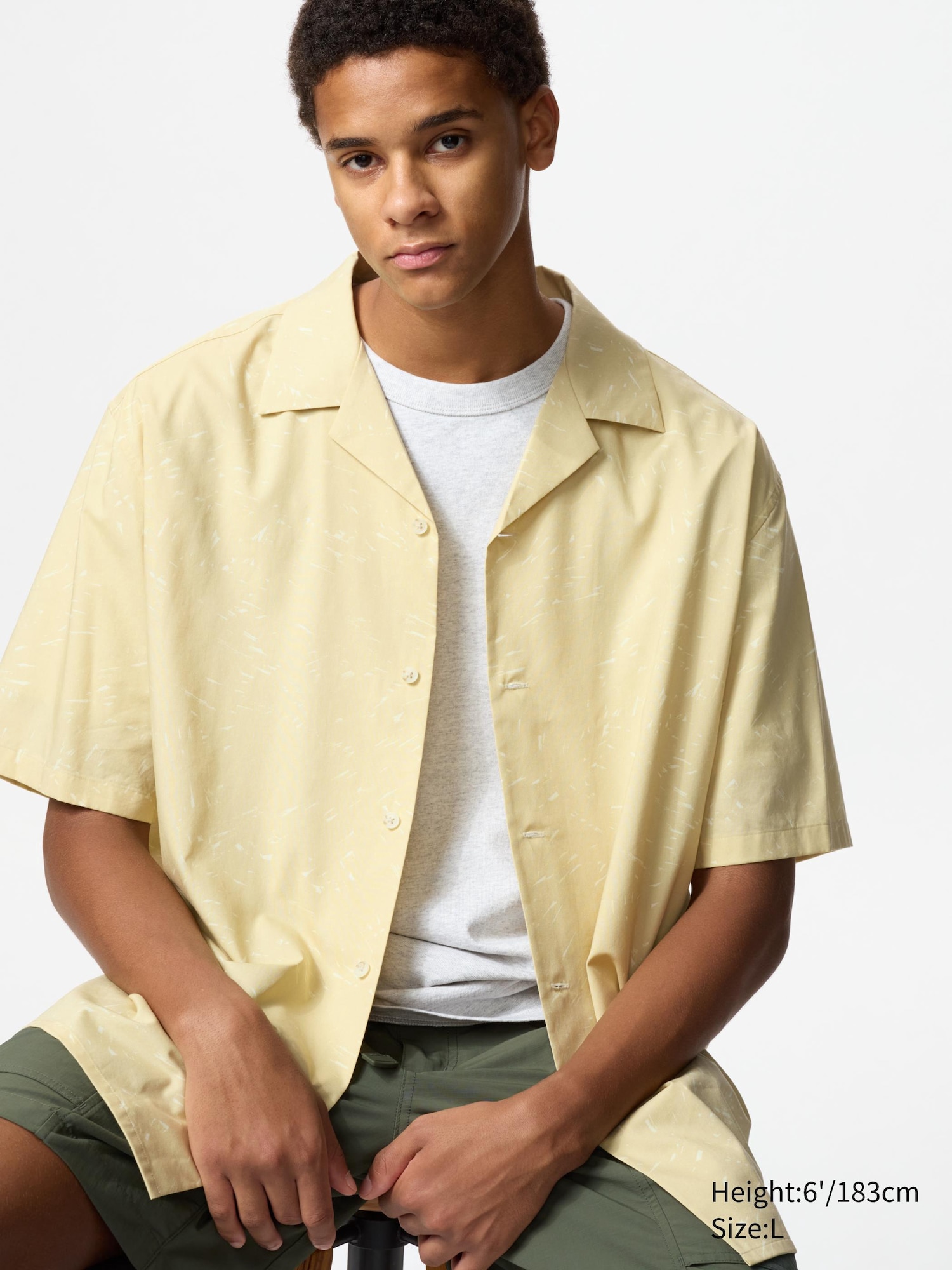 Modal Cotton Open Collar Shirt Short Sleeve