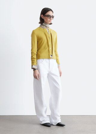 & Other Stories DOUBLE-LAYER MERINO WOOL CARDIGAN