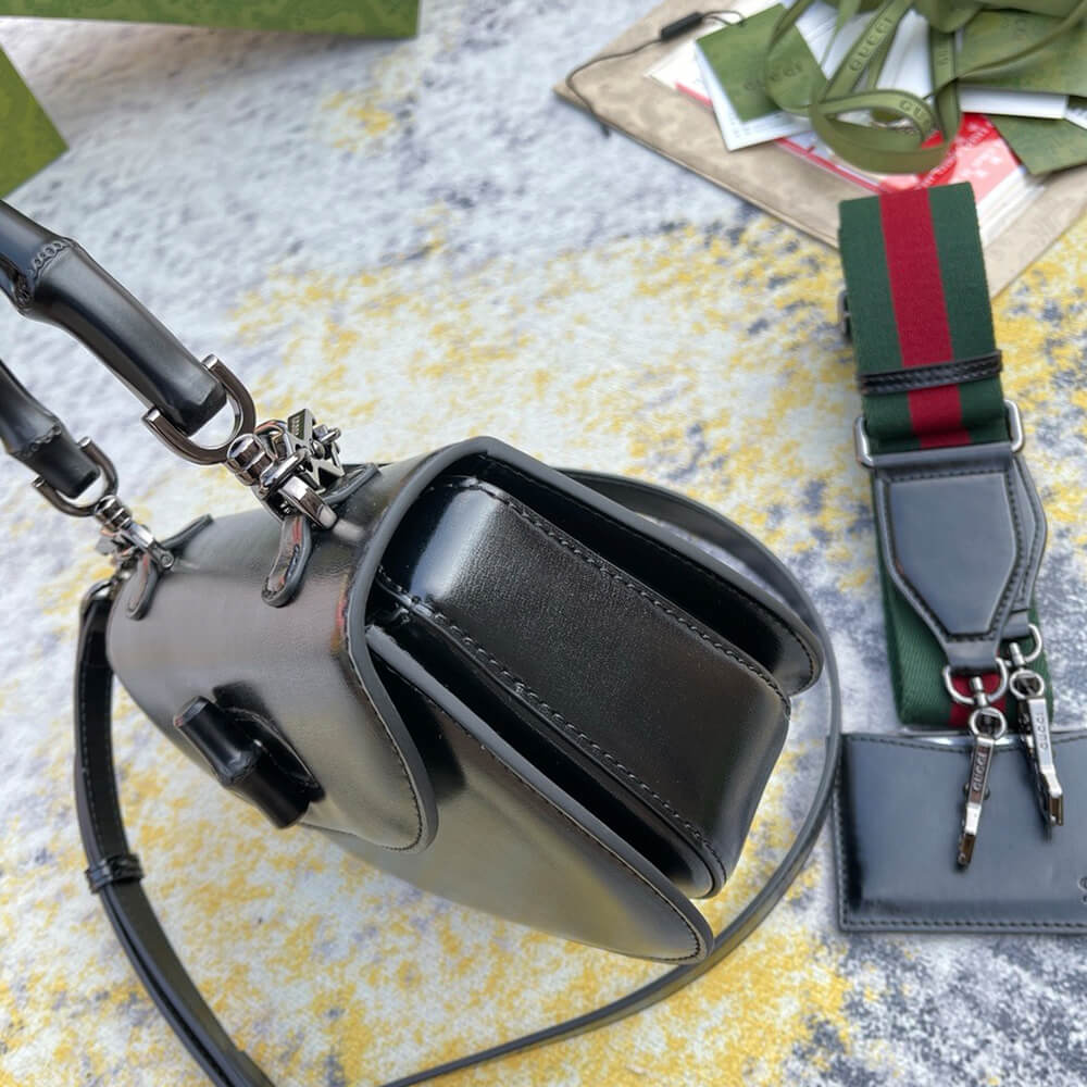 GUCCI BAMBOO 1947 JUMBO GG SMALL TOP HANDLE BAG - Top Club