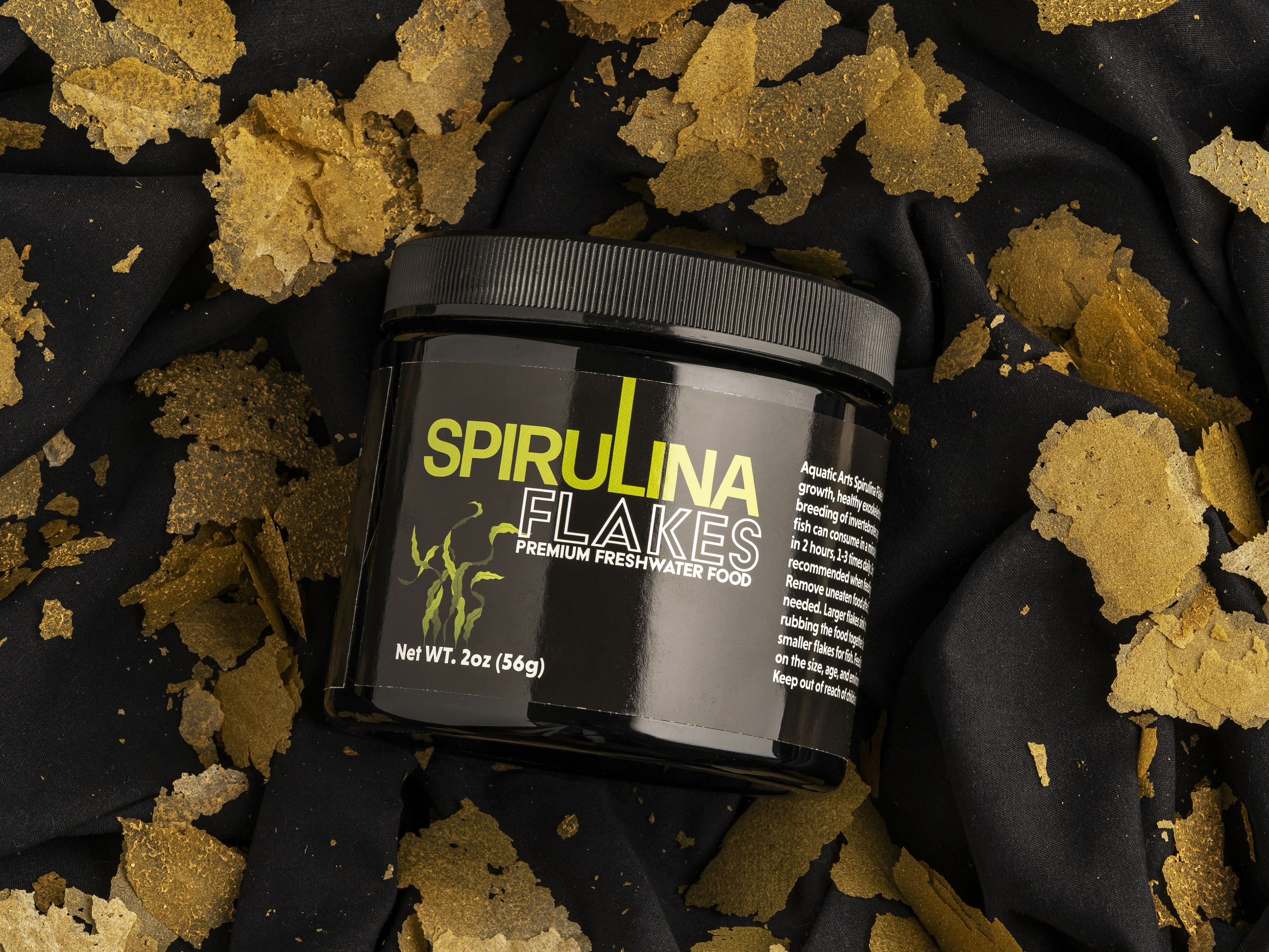 Aquatic Arts Spirulina Flakes Premium Freshwater Food (1 -2oz.)