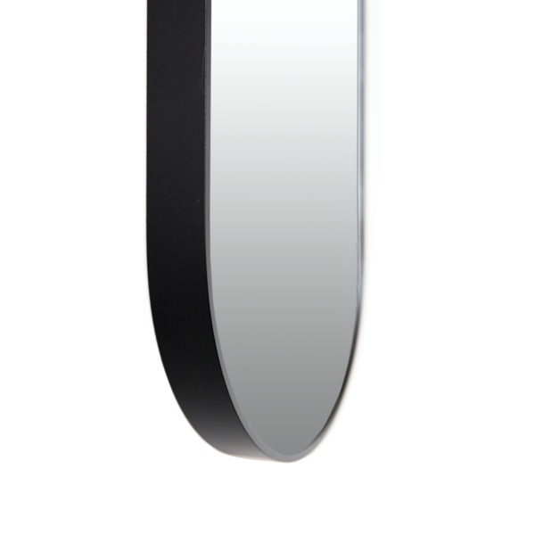 Spiegel ovaal 50x100 - zwart