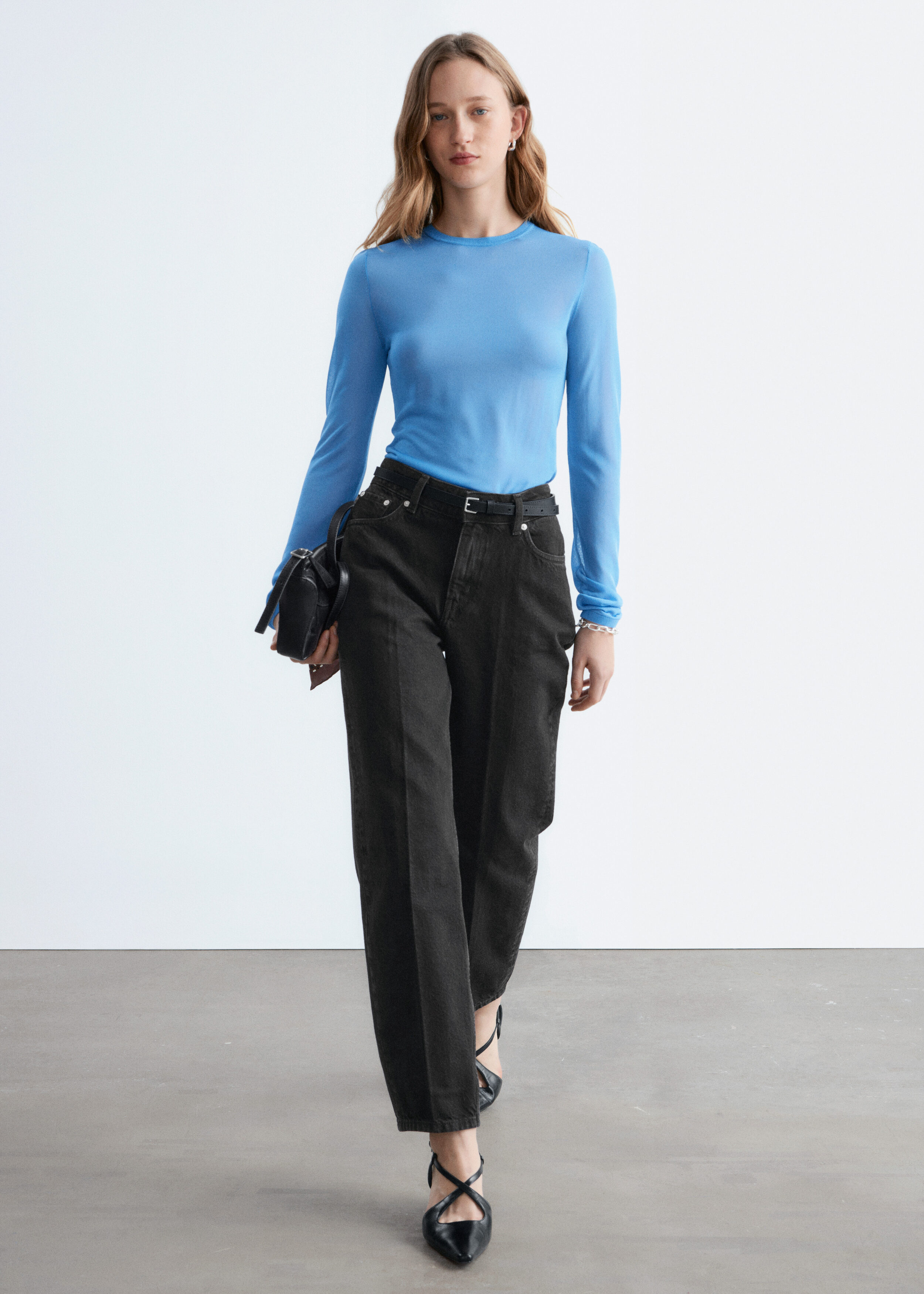 & Other Stories FINE-KNIT SHEER TOP