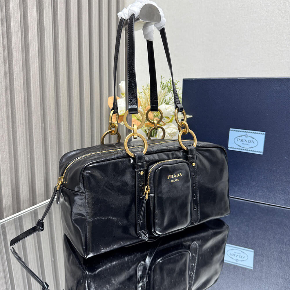 Prada Dangle medium leather top-handle bag(HIGH-END GRADE) - Top Club