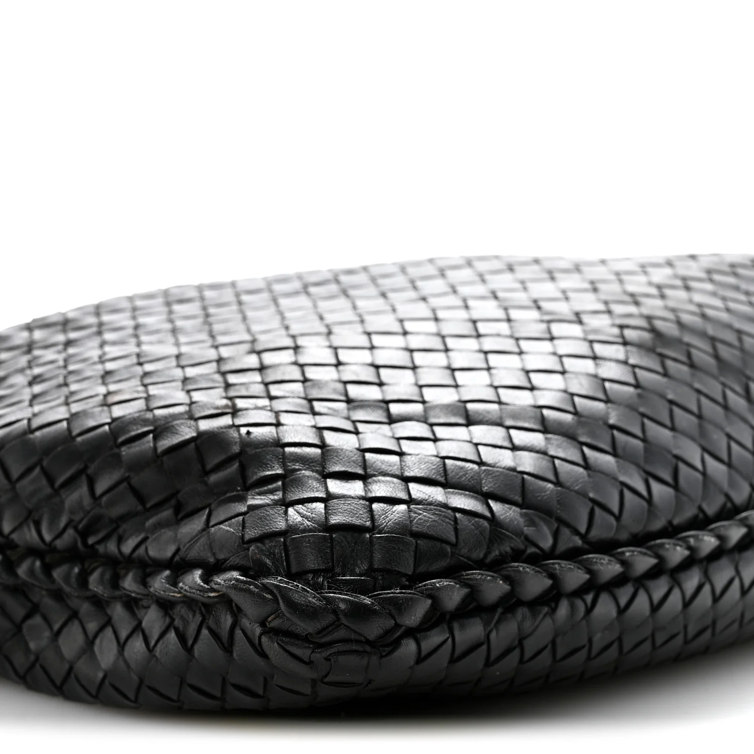 Nappa Intrecciato Large Veneta Hobo Black - Top Club