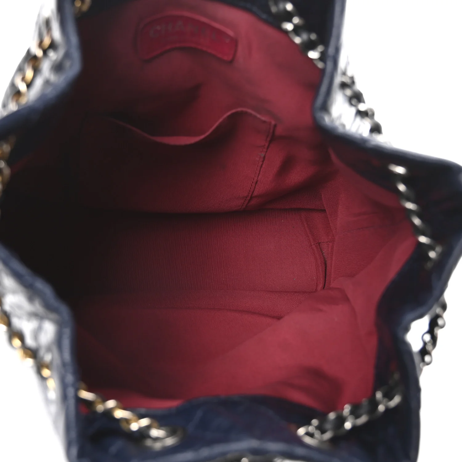 Aged Calfskin Quilted Small Gabrielle Backpack Blue Black - Top Club