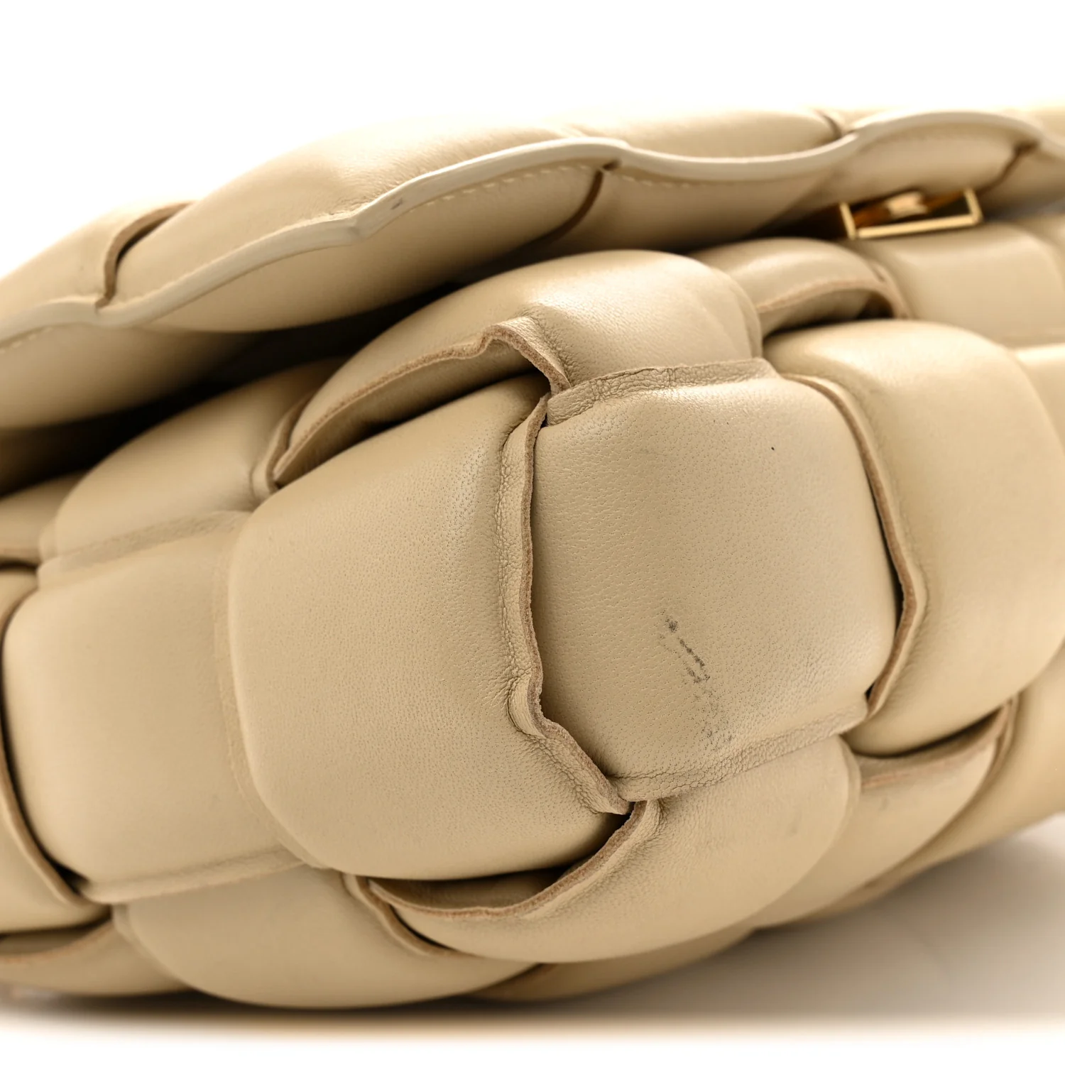 Lambskin Maxi Intreccio Padded Chain Cassette Crossbody Bag Porridge - Top Club