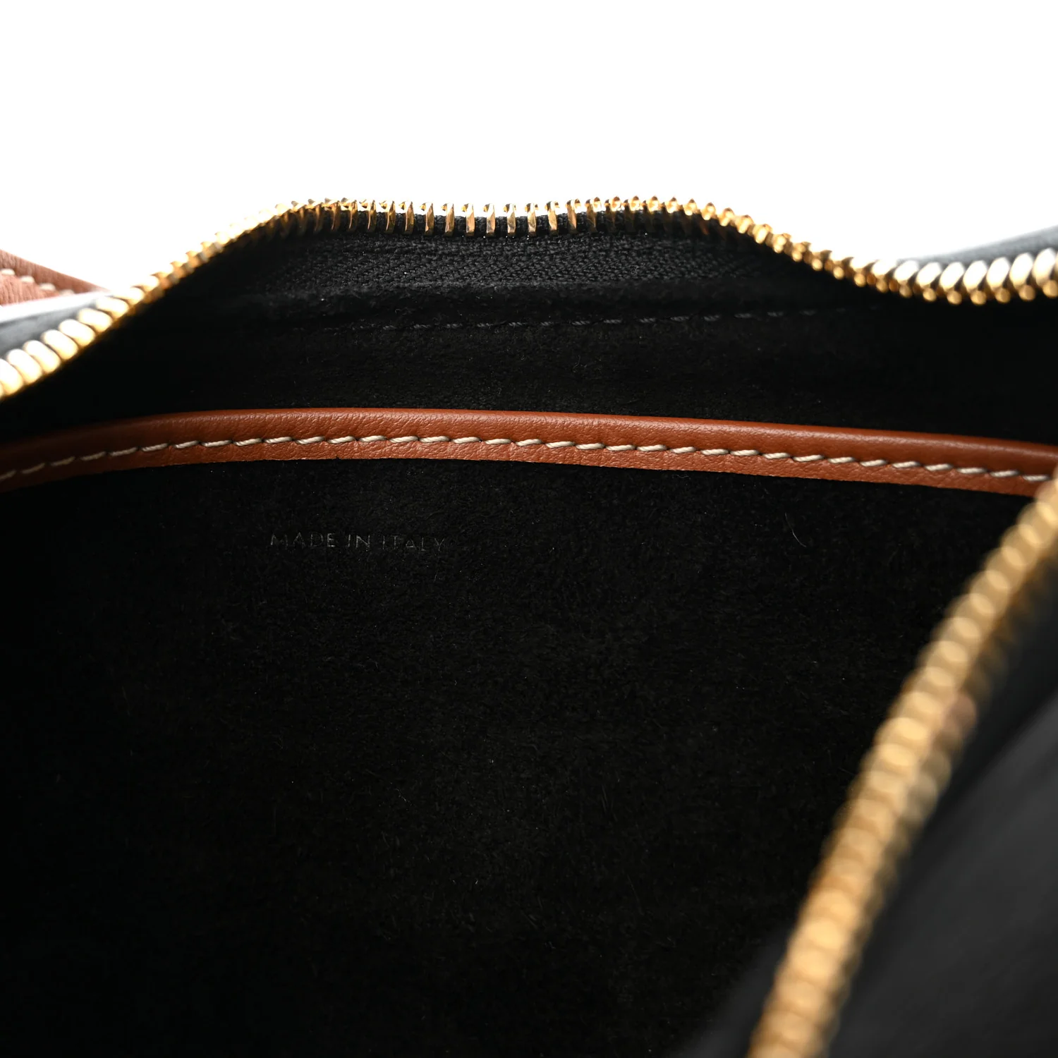 Smooth Calfskin Medium Strap Ava Shoulder Bag Black Tan - Top Club