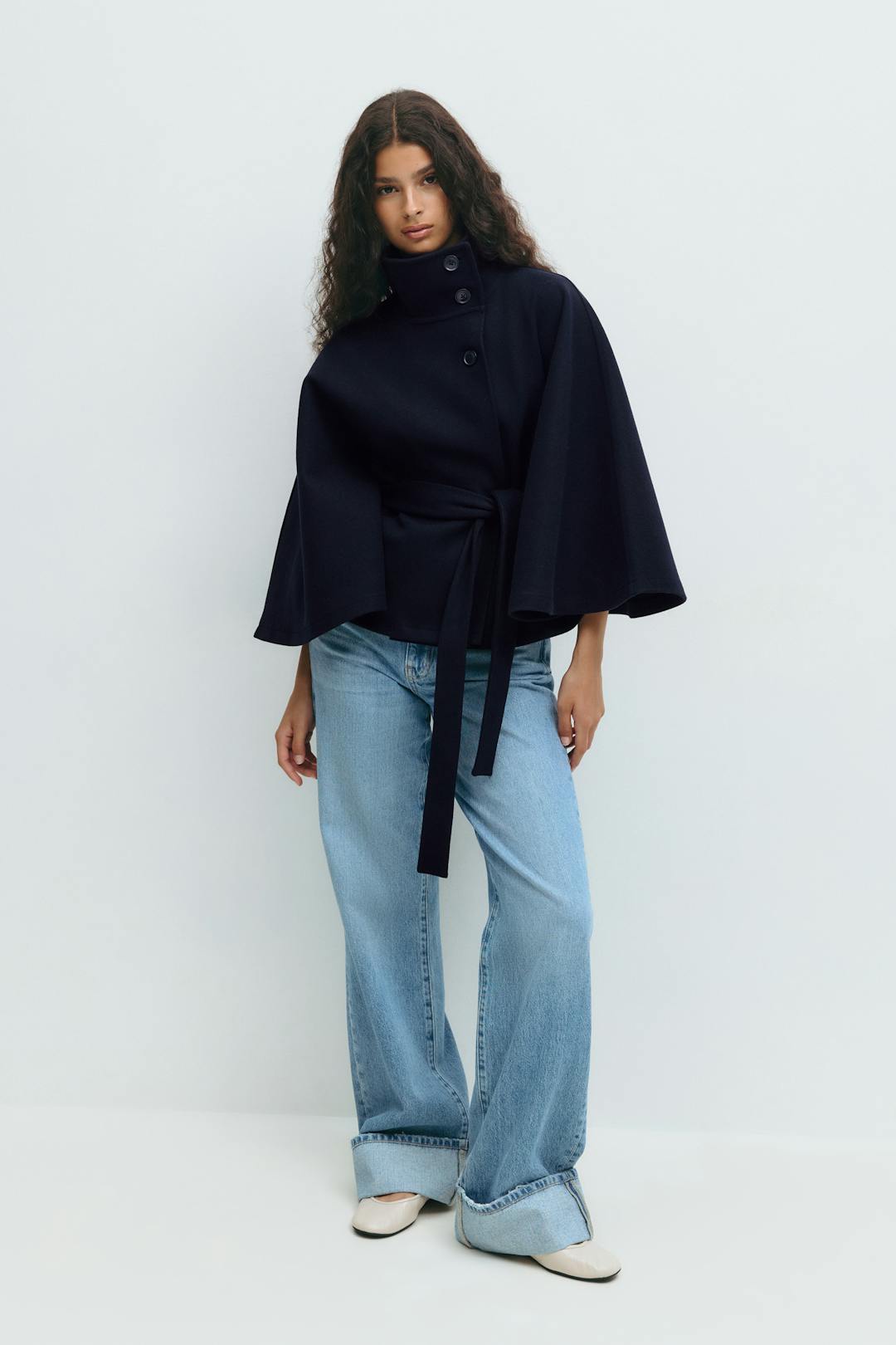 Gina Tricot belt cape jacket
