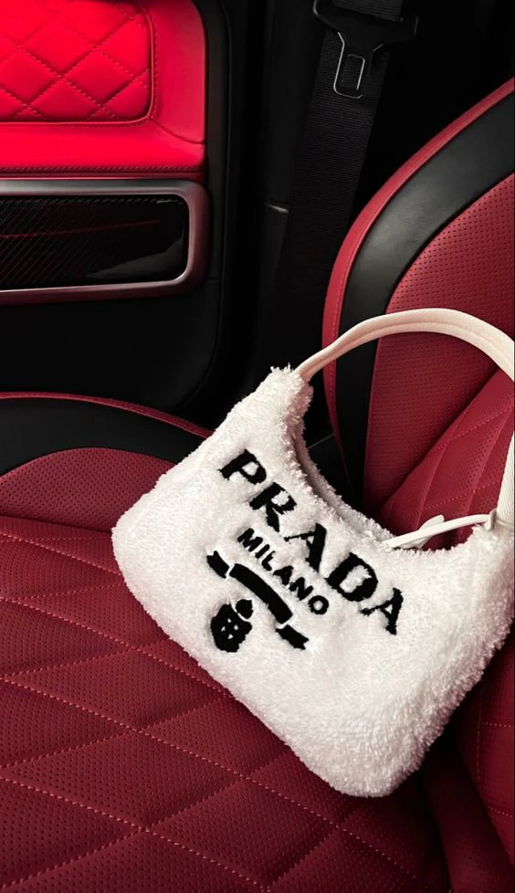 Prada Terry Cloth Mini Bag In white - Top Club