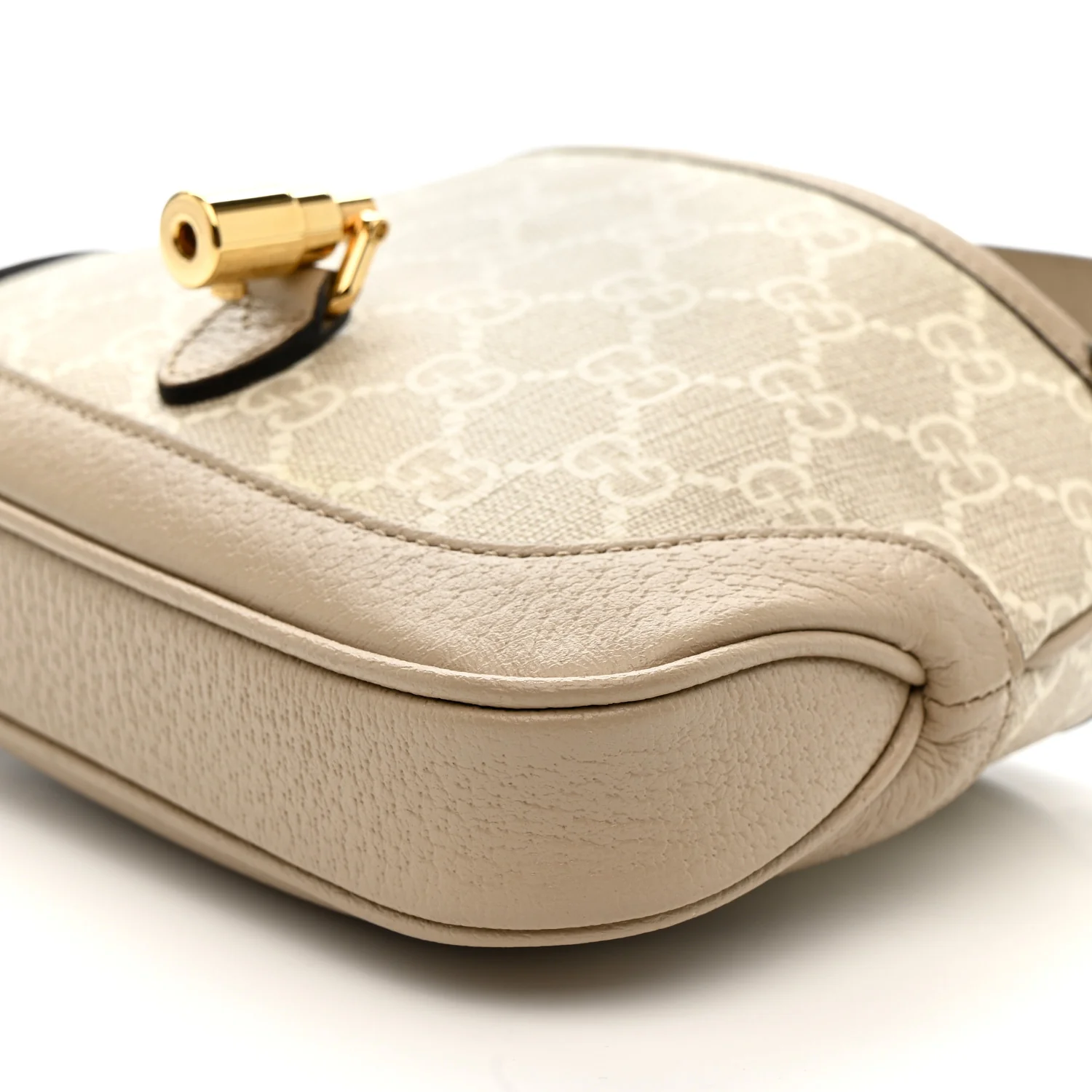 GG Supreme Monogram Textured Dollar Calfskin Mini Jackie 1961 Hobo Beige Mystic White Oatmeal - Top Club
