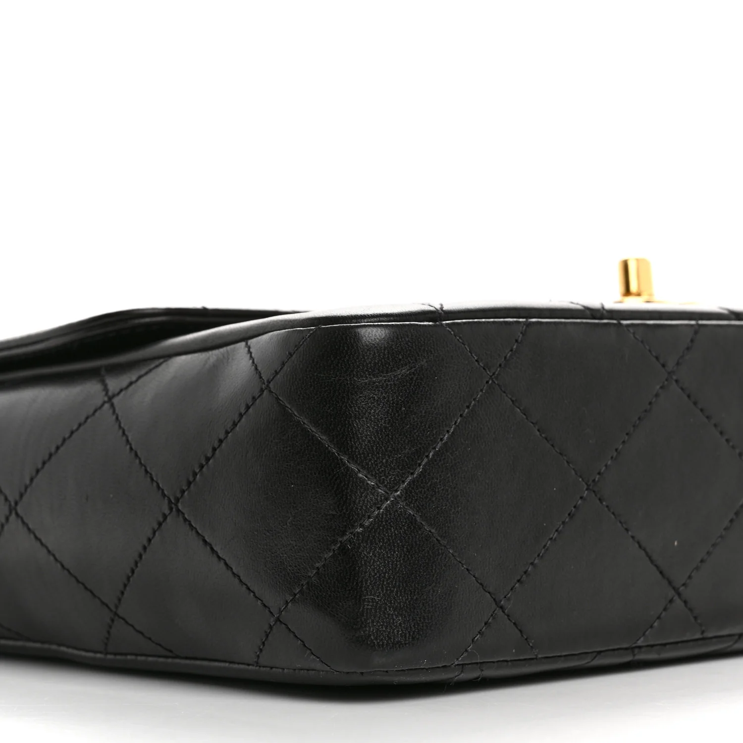 Lambskin Quilted Medium Single Flap Black - Top Club