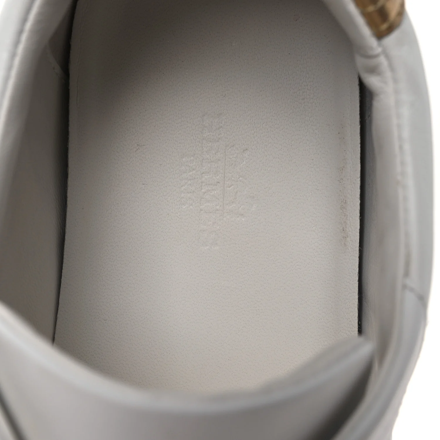 Metallic Calfskin Womens Advantage Sneakers 39.5 White Dore - Top Club