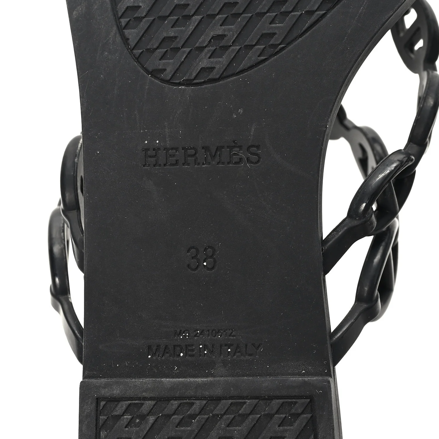 Rubber Chaine d'Ancre Island Sandals 38 Black - Top Club
