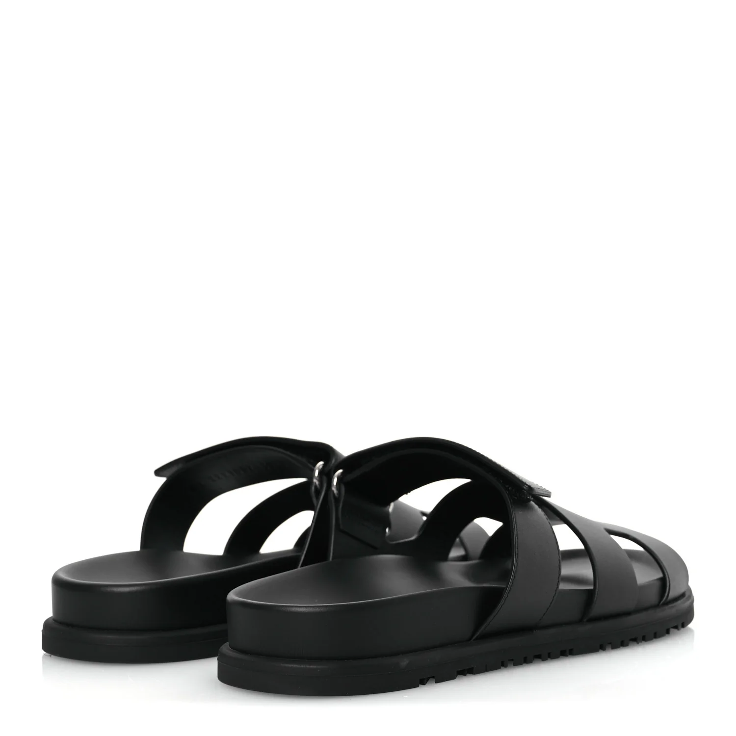 Calfskin Womens Chypre Sandals 38 Black - Top Club