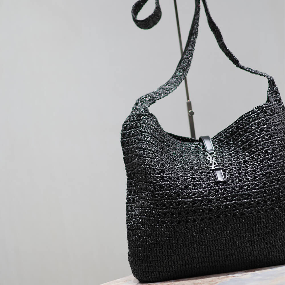 SAINT LAURENT le 5 a 7 medium tote in raffia(HIGH-END GRADE) - Top Club
