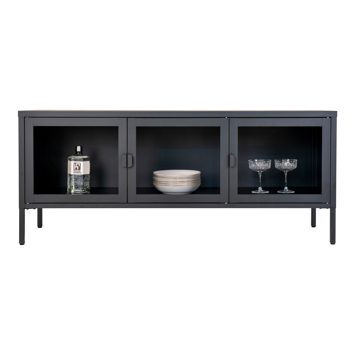 Metalen tv meubel Ellis Ellis metalen tv meubel zwart - 130 x 40 cm