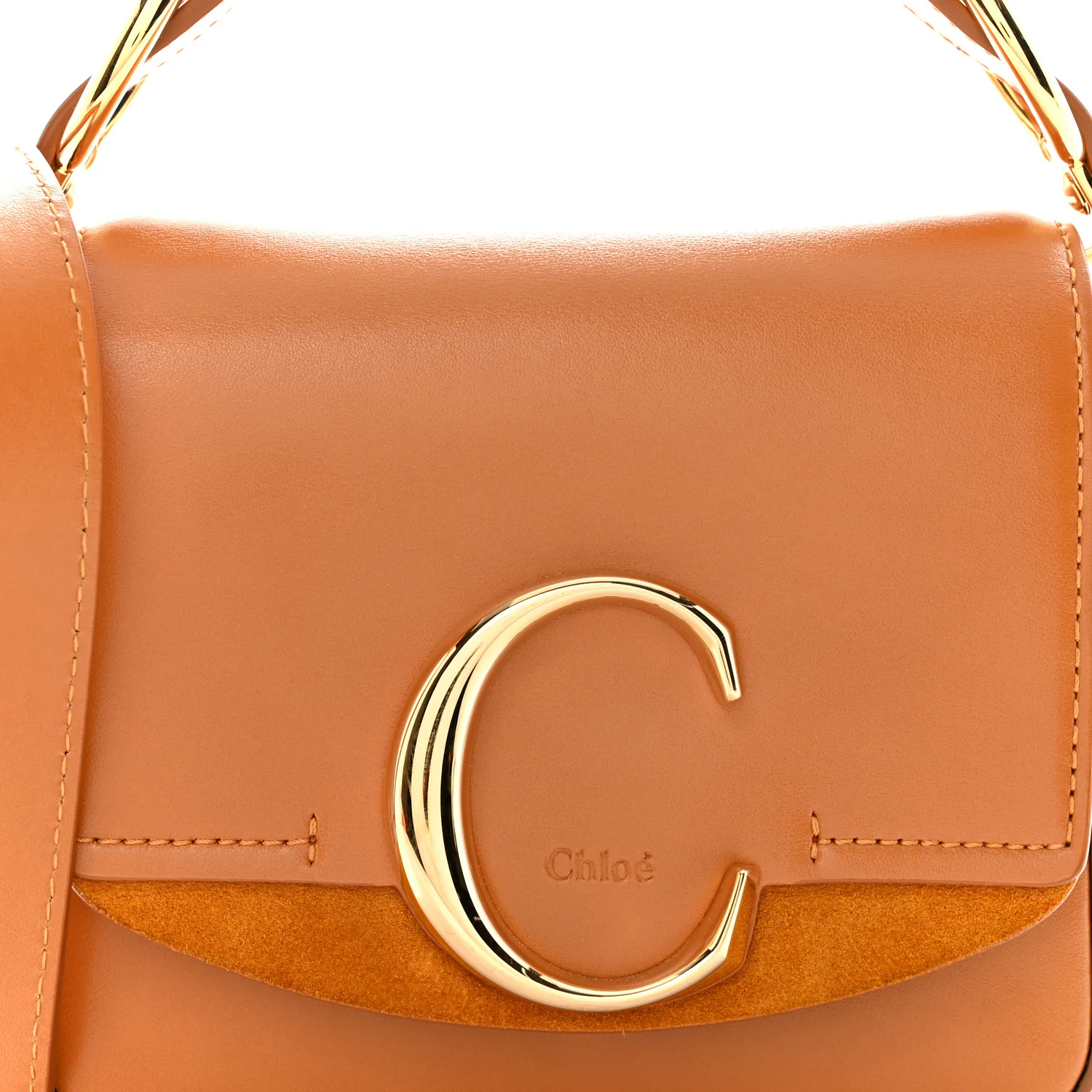 Calfskin Mini C Double Carry Autumnal Brown - Top Club