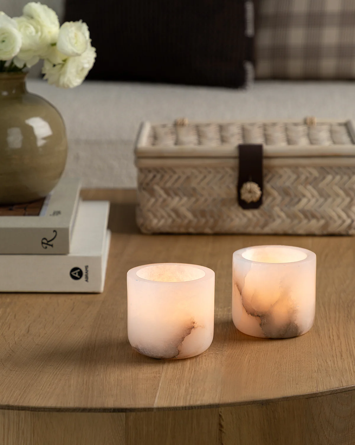 Alabaster Tea-light Holder
