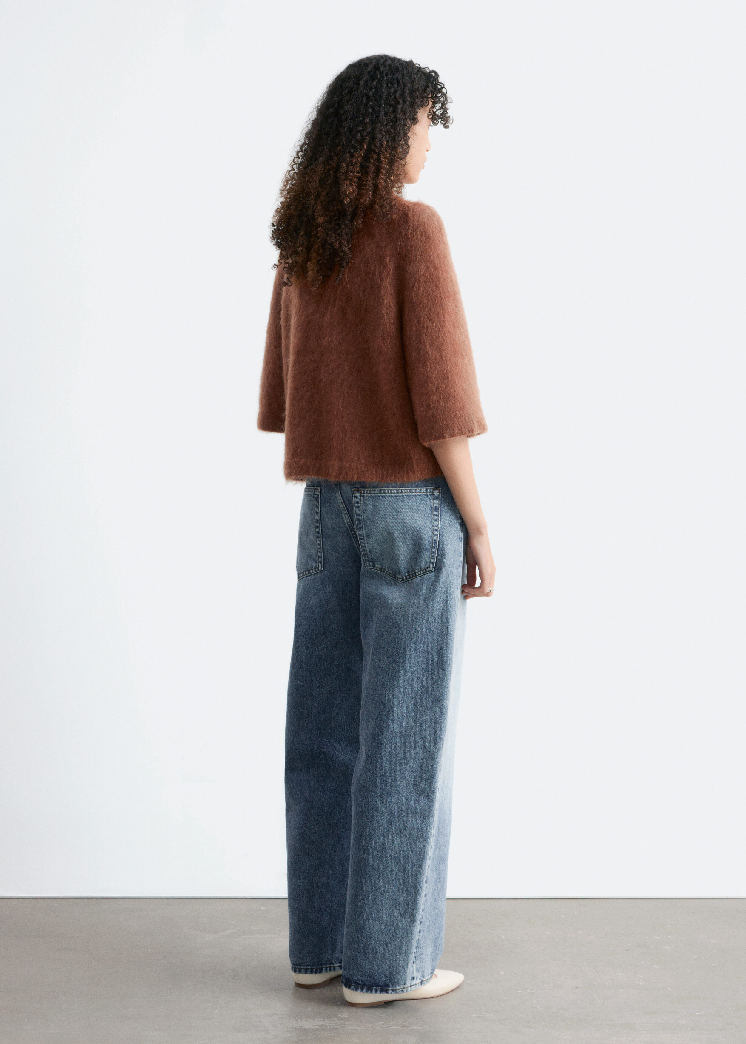 & Other Stories MOHAIR-BLEND KNITTED T-SHIRT