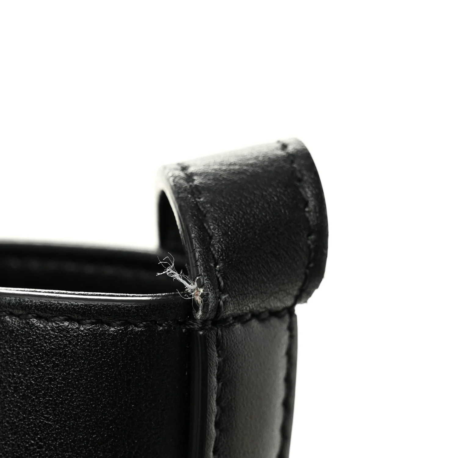 Smooth Calfskin Small Cuir Triomphe Bucket Bag Black - Top Club