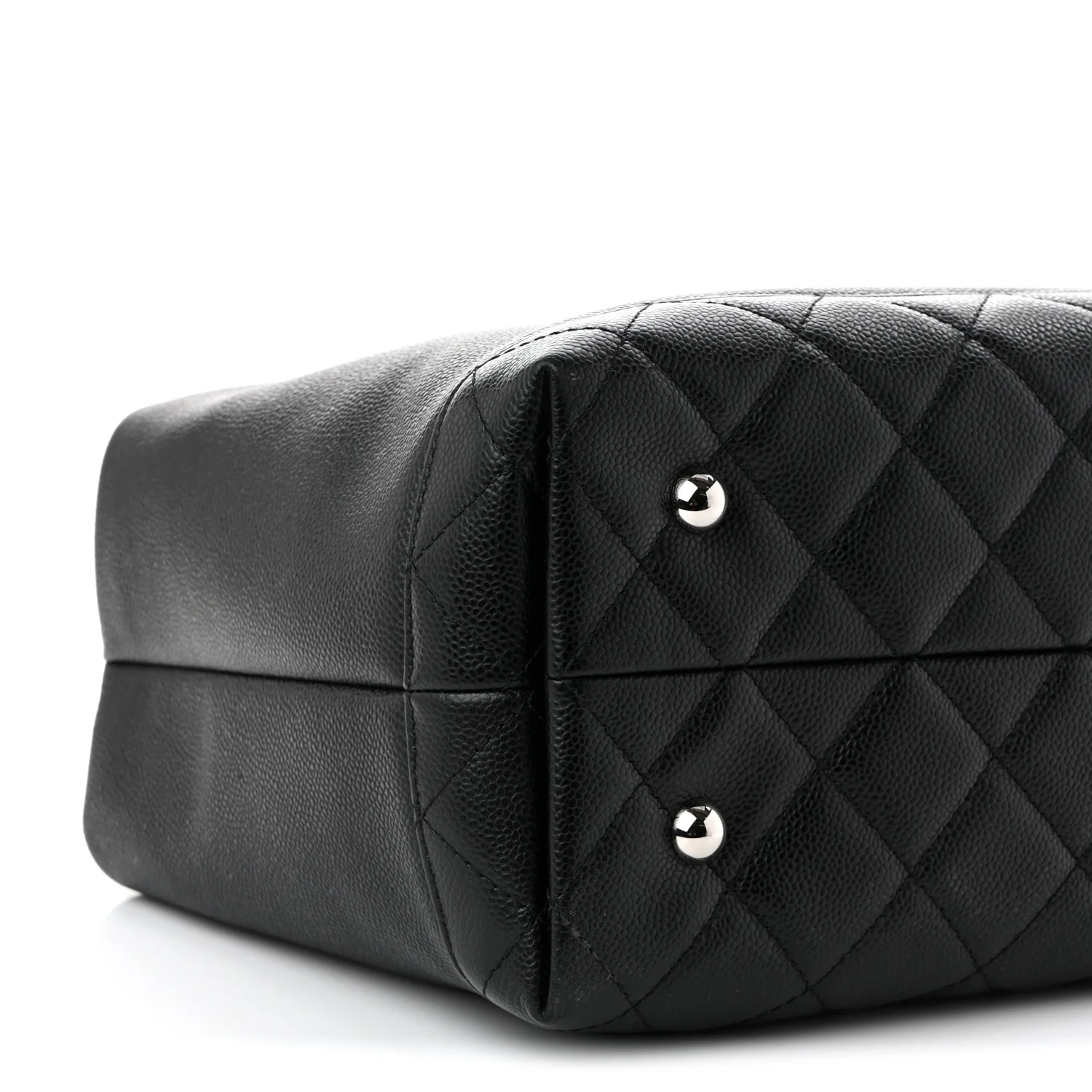 Soft Caviar CC Medium Top Handle Tote Black - Top Club