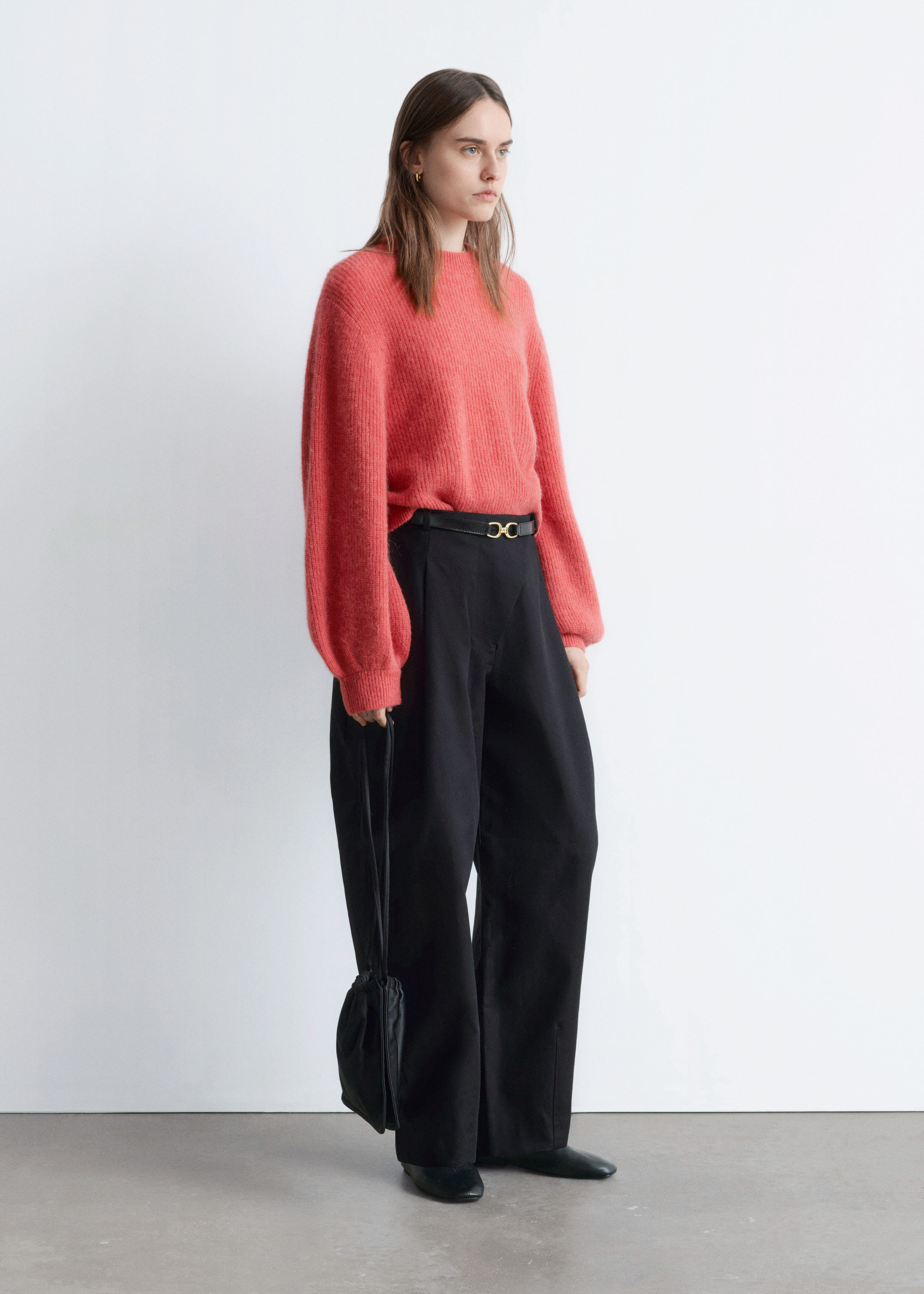 & Other Stories ALPACA-BLEND BALLOON-SLEEVE JUMPER
