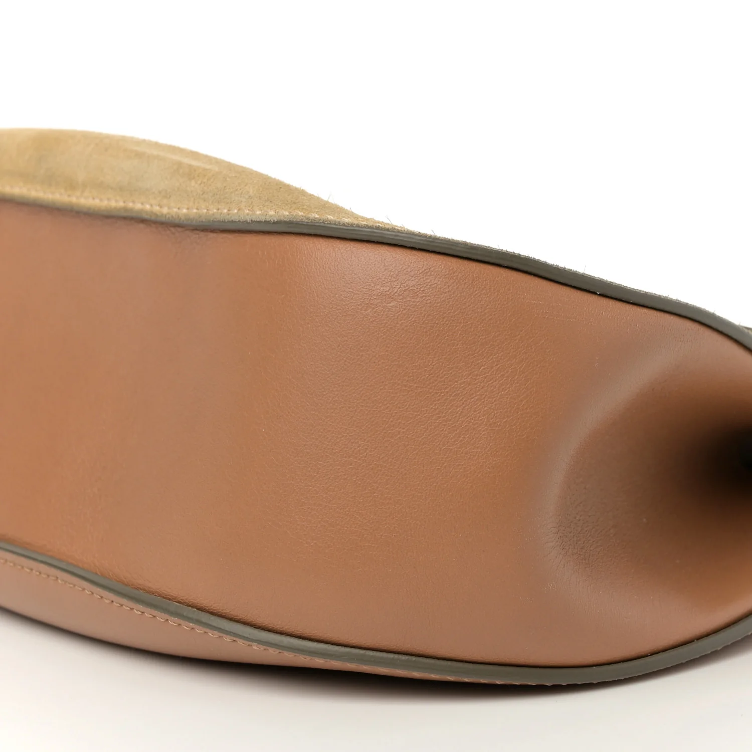 Suede Smooth Calfskin Drew Shoulder Bag Milky Coffee - Top Club