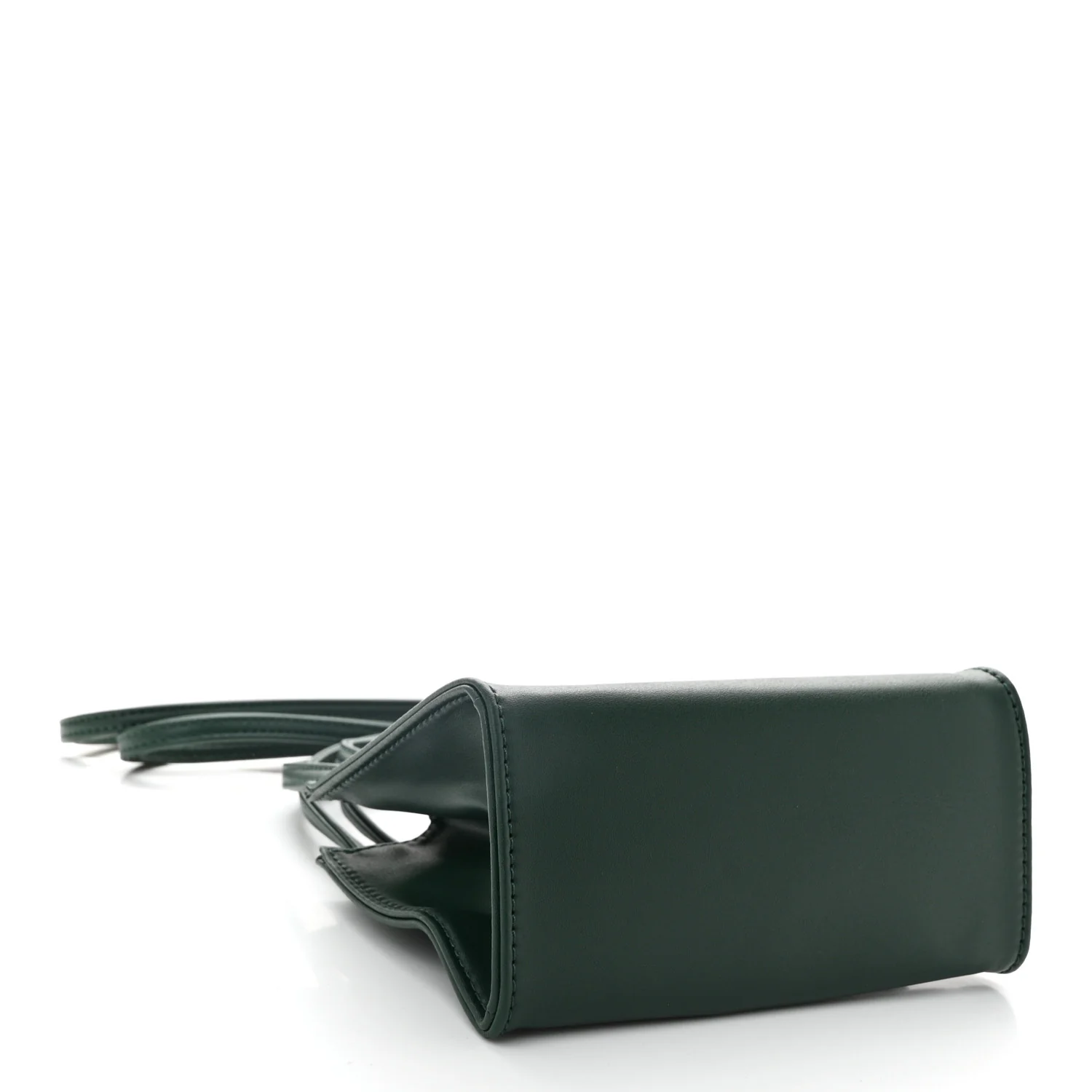 Vegan Leather Small Shopping Bag Dark Olive - Top Club