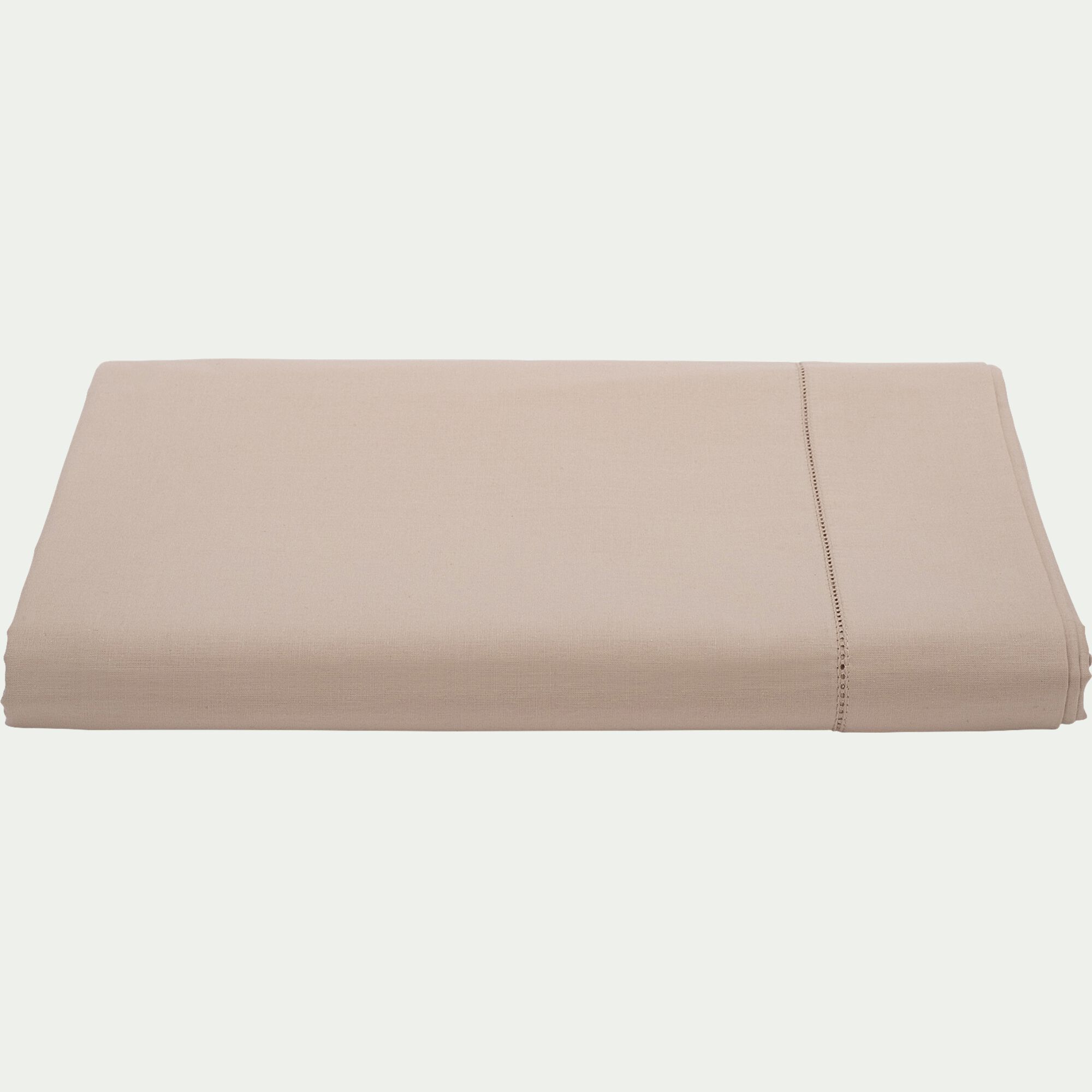 ORGANICA - Drap plat en coton bio 270x300cm - beige alpilles