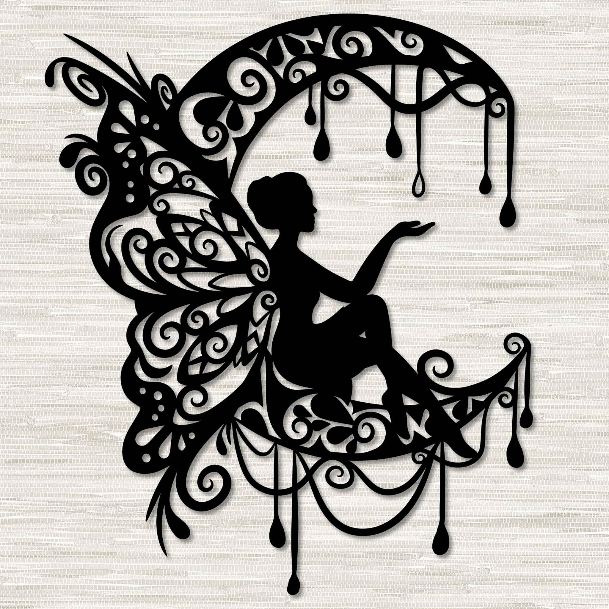 Moon and Fairy Wall Art - Alvarez Pro Painting LLC
