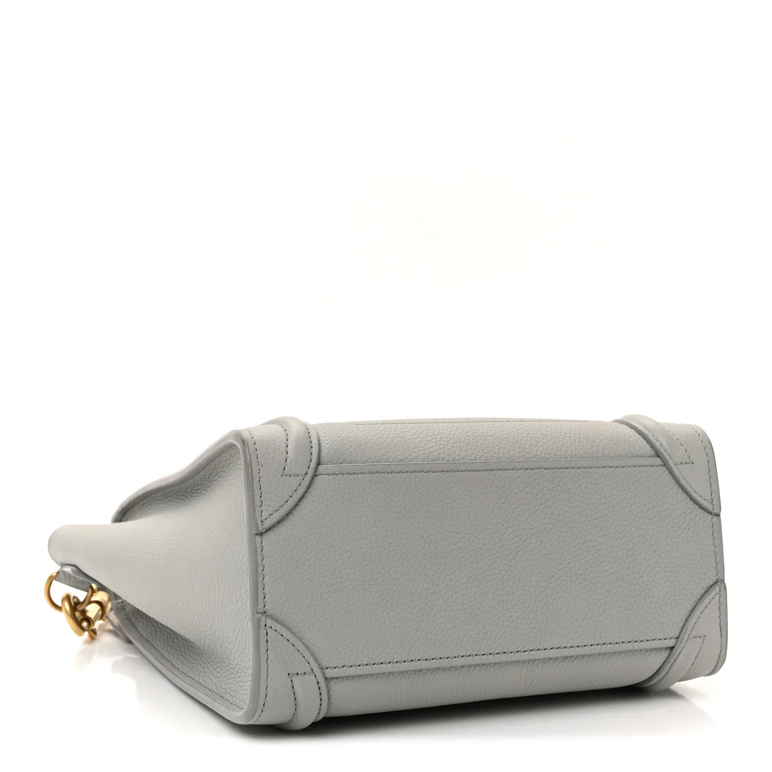 Drummed Calfskin Nano Luggage Pearl Blue - Top Club