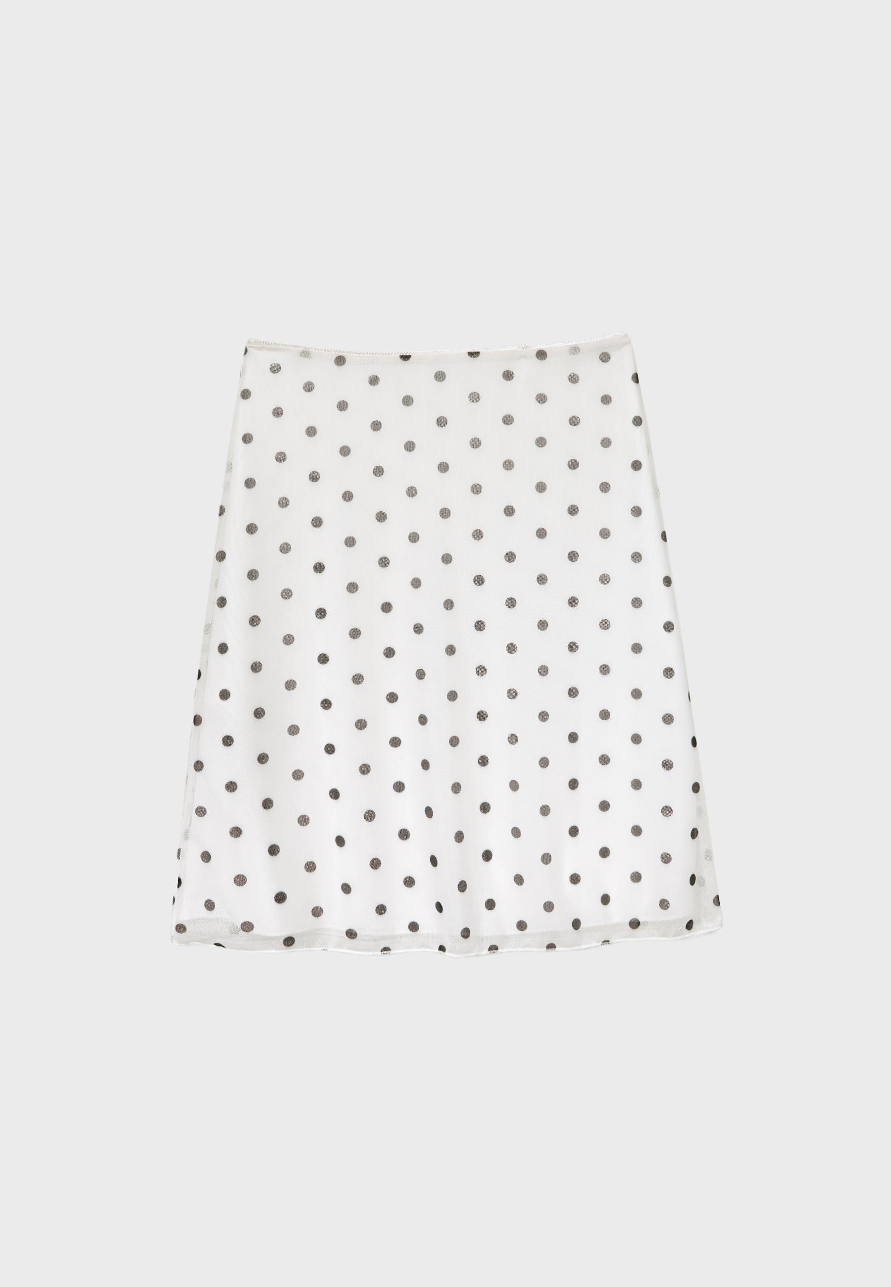 POLKA DOT TULLE MIDI SKIRT