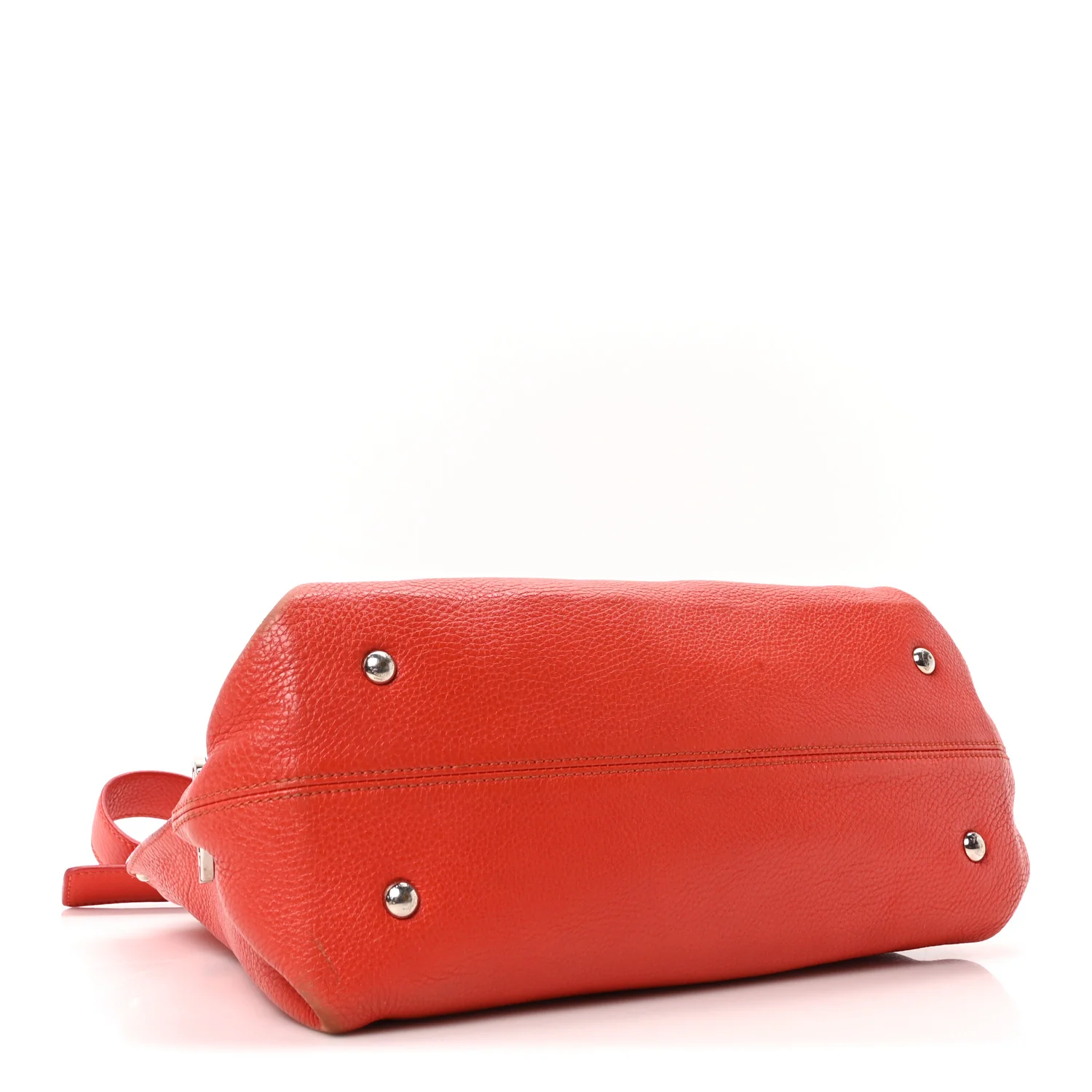 Grained Calfskin Large Sofia Satchel Sunset - Top Club