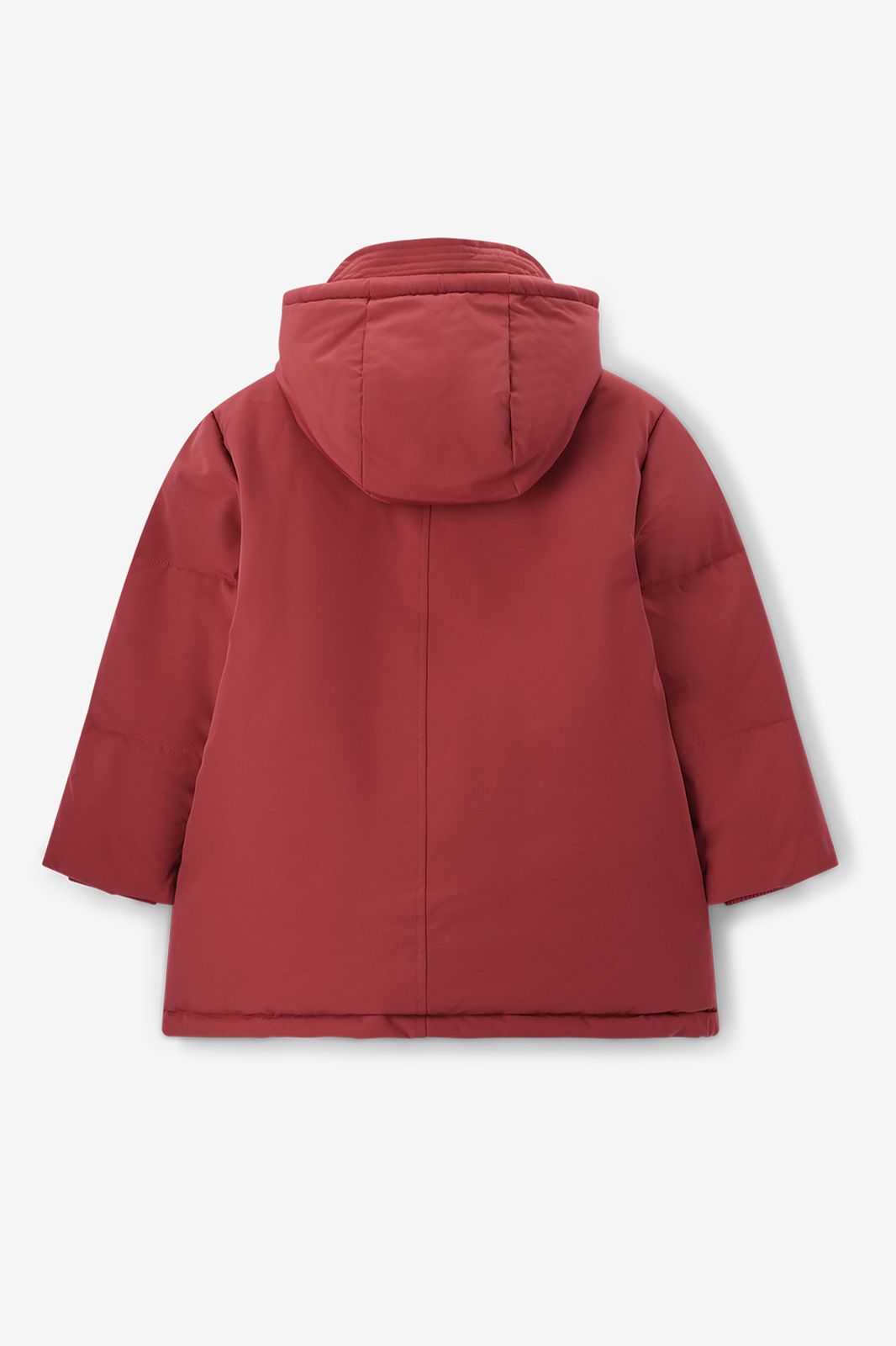 Donkerrode technische parka jas